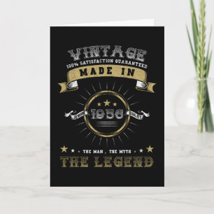 1956 Vintage vid födelsedag Kort