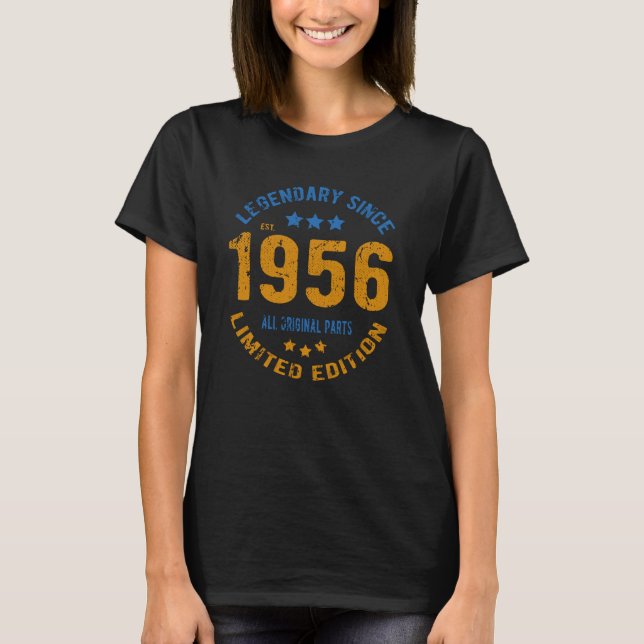 1956 Vintagens födelsedag T Shirt (Framsida)