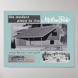 1957 års utmärkelse för Mid-Century Modern House Poster
