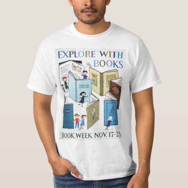1957 barns skjorta för bokvecka tee shirt (Framsida)