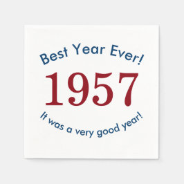 1957 ♥ Bästa året någonsin! 60-årsdag Pappersserve Pappersservett