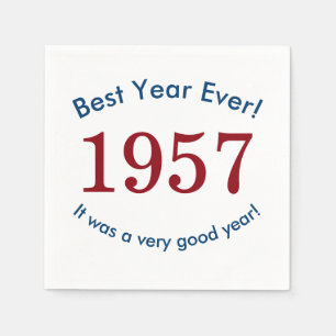 1957 ♥ Bästa året någonsin! 60-årsdag Pappersserve Pappersservett