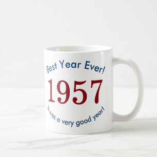 1957 ♥ Bästa året någonsin! 60-årspresent Kaffe ko Kaffemugg