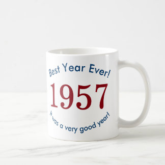 1957 ♥ Bästa året någonsin! 60-årspresent Kaffe ko Kaffemugg