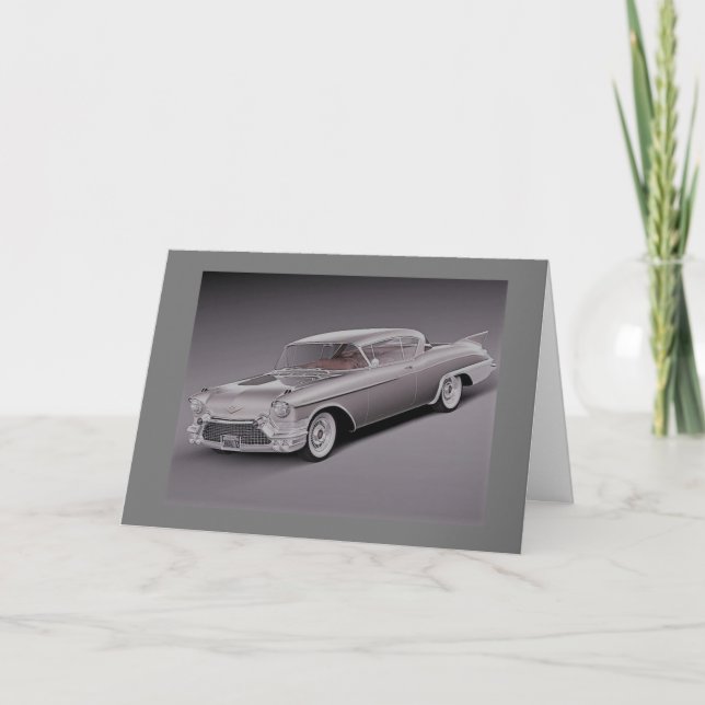 1957 Cadillac Eldorado Biarritz BIRTHDAY CARD Kort (Framsida)