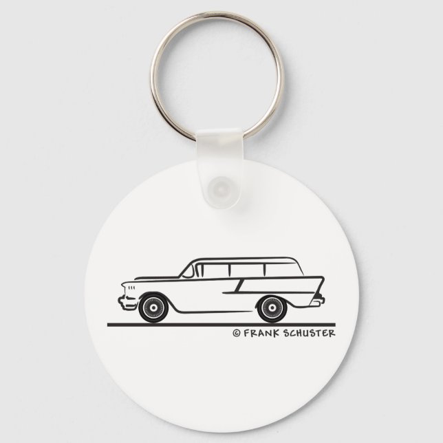 1957 Chevrolet 1-50 Stationwagon Nyckelring (Framsida)