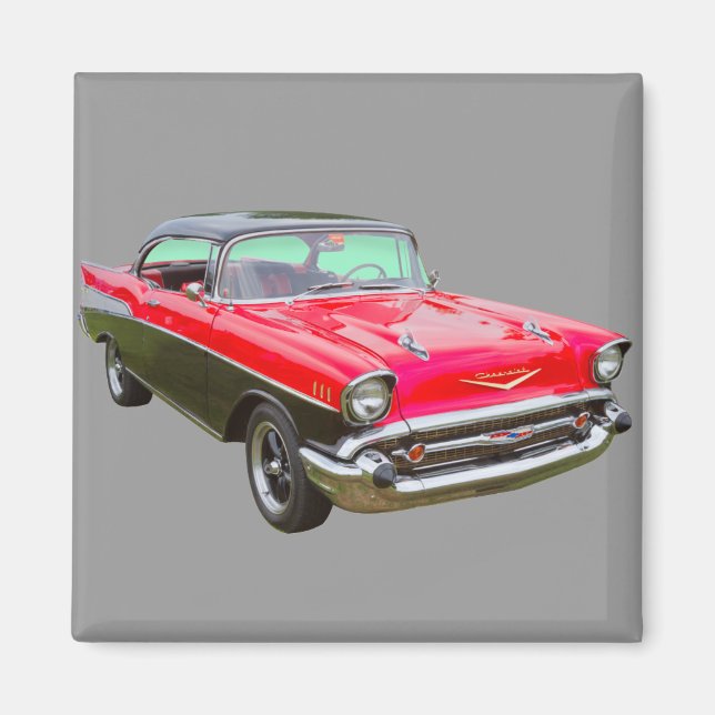1957 Chevrolet Bel Luft Classic Car Magnet (Framsidan)