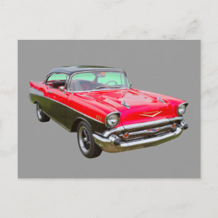 1957 Chevrolet Bel Luft Classic Car Vykort