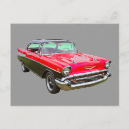 1957 Chevrolet Bel Luft Classic Car Vykort