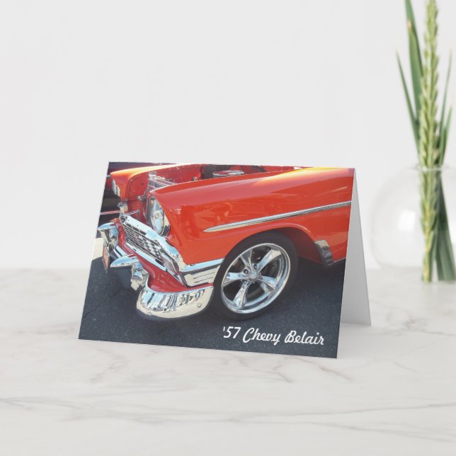 1957 Chevrolet Belair Greeting Card Kort (Framsida)