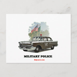 1957_ Chevrolet_Military_Police Vykort