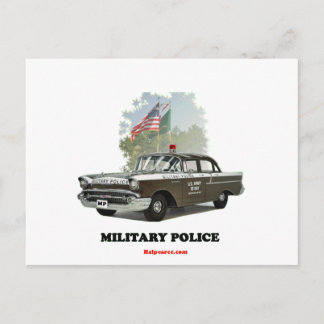 1957_ Chevrolet_Military_Police Vykort
