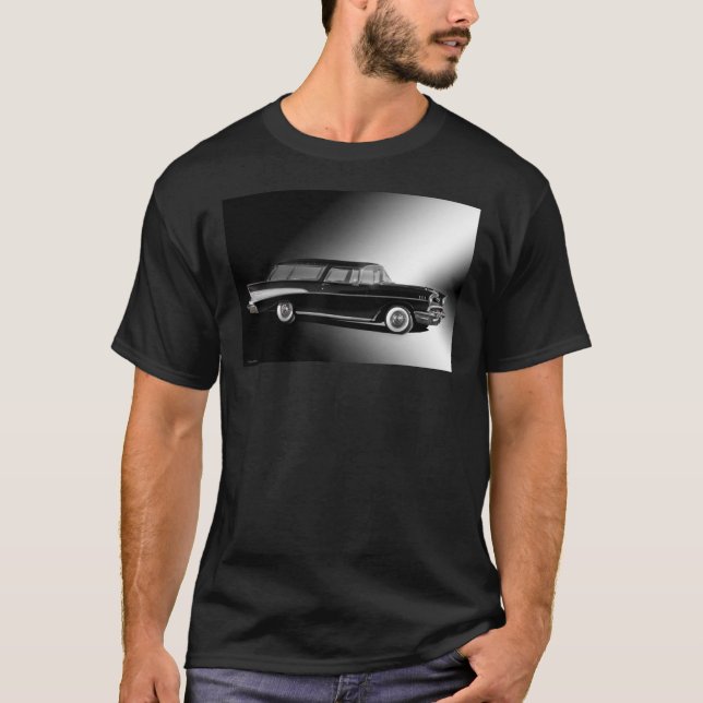 1957 Chevrolet Nomad Wagon Classic T-Shirt (Framsida)