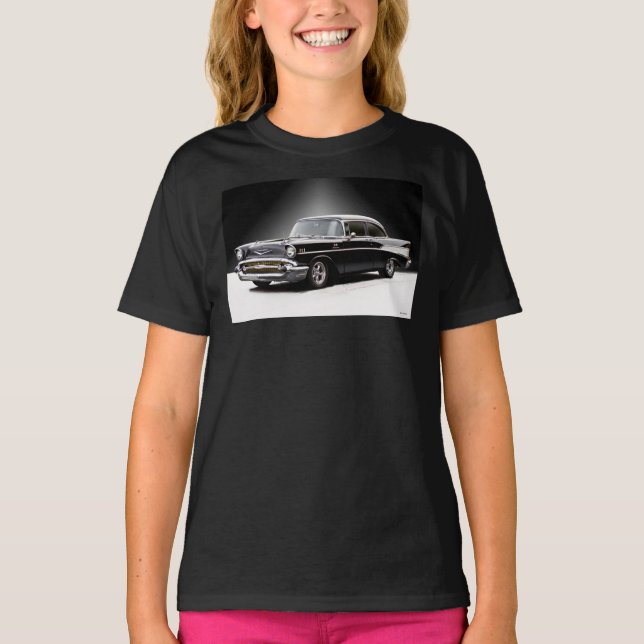 1957 Chevrolet &x27;Bränsle injicerat&x27; Bel Luf T Shirt (Framsida)