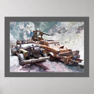 1957 Chevy Bel Luft, Classic, junk Post Apocalypse Poster