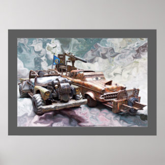 1957 Chevy Bel Luft, Classic, junk Post Apocalypse Poster