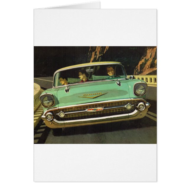 1957 Chevy Bel Luft Hälsningskort (Framsidan)
