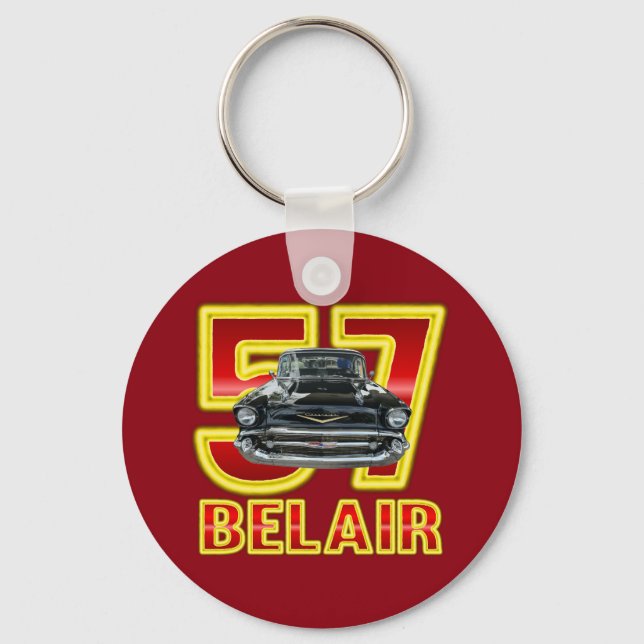 1957 Chevy Belair Keychain. Nyckelring (Framsida)