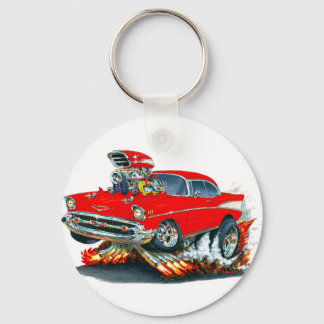 1957 Chevy Belair Red Car Nyckelring
