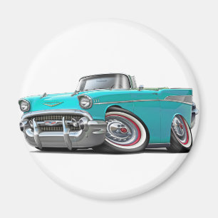 1957 Chevy Belair Turkos Konvertibel Magnet