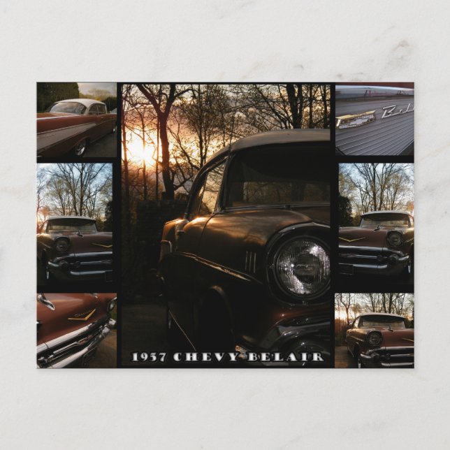 1957 Chevy Belair Vykort (Framsida)