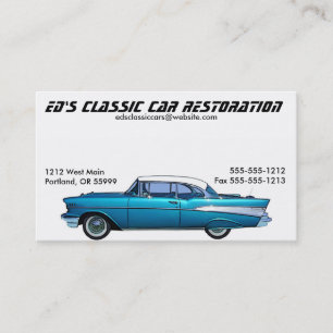 1957 Chevy Chevrolet Bel Luft Classic car auto Visitkort
