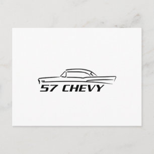 1957 Chevy Hård Top-typ Vykort