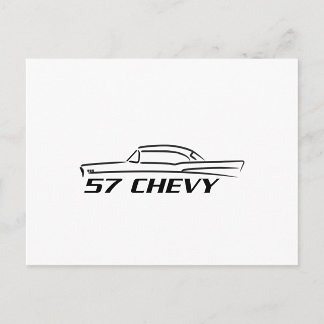 1957 Chevy Hård Top-typ Vykort (Framsida)