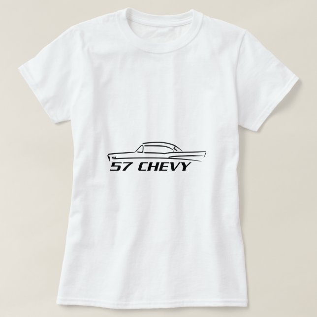 1957 Chevy Hård topptyp T-shirt (Design framsida)