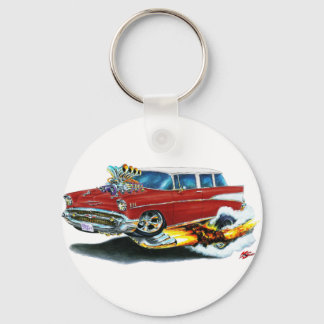 1957 Chevy Nomad Maroon Car Nyckelring