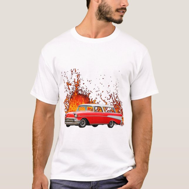 1957 Chevy Nomad T Shirt (Framsida)