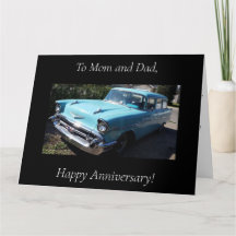 1957 Chevy Parents-årskort