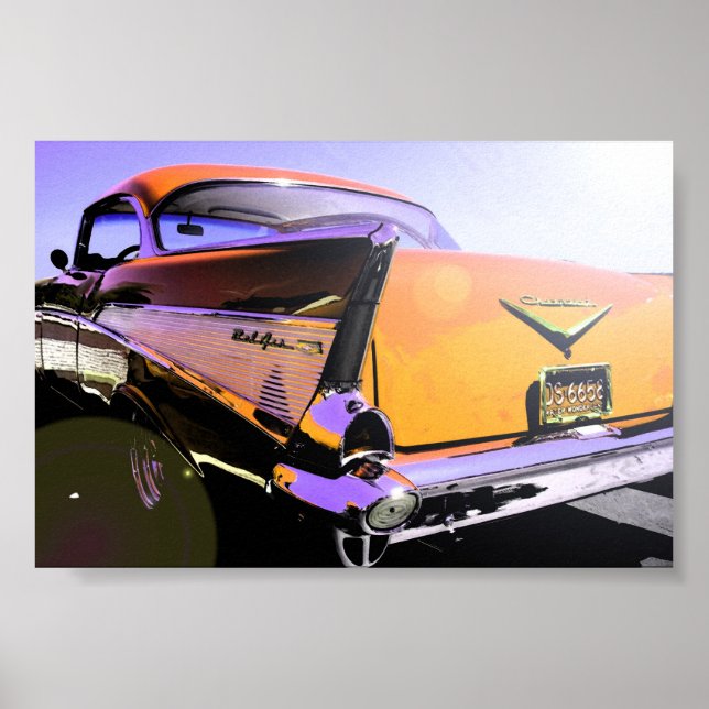 1957 Chevy "Sunny Days"Orange Poster (Framsidan)