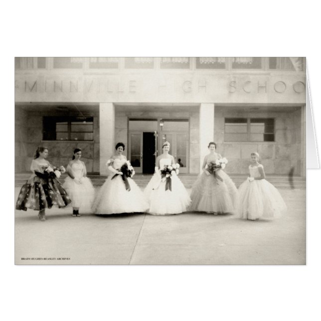 1957 City High Homecoming Queen Hälsningskort (Framsidan Horizontal)