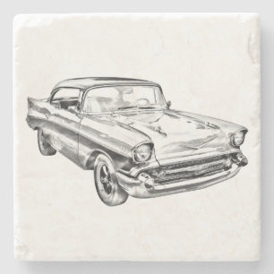 1957 Illustration av ostskålar i Luft Underlägg Sten