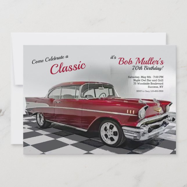 1957 Inbjudan till Chevy Bel Luft (Framsida)