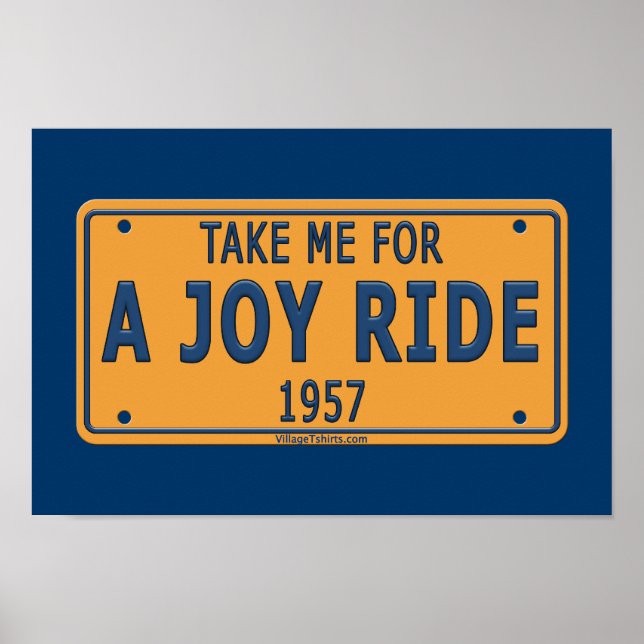1957 Joy Ride Car Poster (Framsidan)