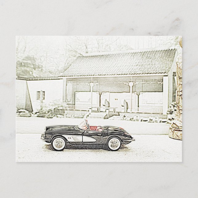 1957 Konvertibla vykort (Framsida)