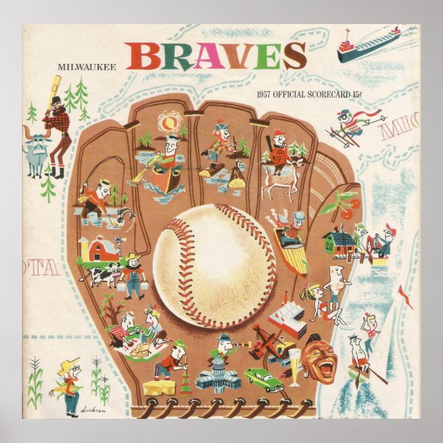 1957 Milwaukee Wisconsin Souvenir Poster (Framsidan)