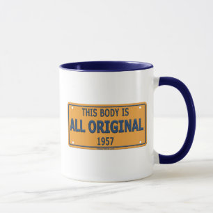 1957 original- bil förkroppsligar mugg