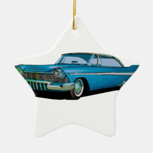 1957 Plymouth Belvedere Sport Coupe Julgransprydnad Keramik