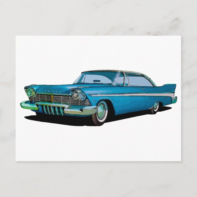 1957 Plymouth Belvedere Sport Coupe Vykort (Framsida)
