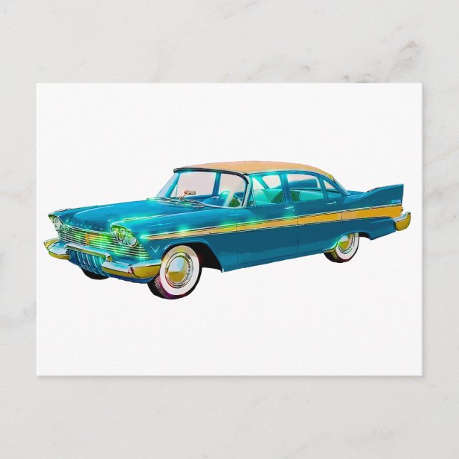 1957 Plymouth Belvedere Vykort (Framsida)