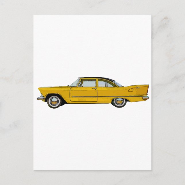 1957 Plymouth Plaza Vykort (Framsida)