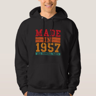 1957 Vintage på födelsedagen Hoodie