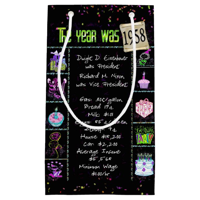 1958 Årets födelsedag - trivial på svart, småskali (Framsidan)