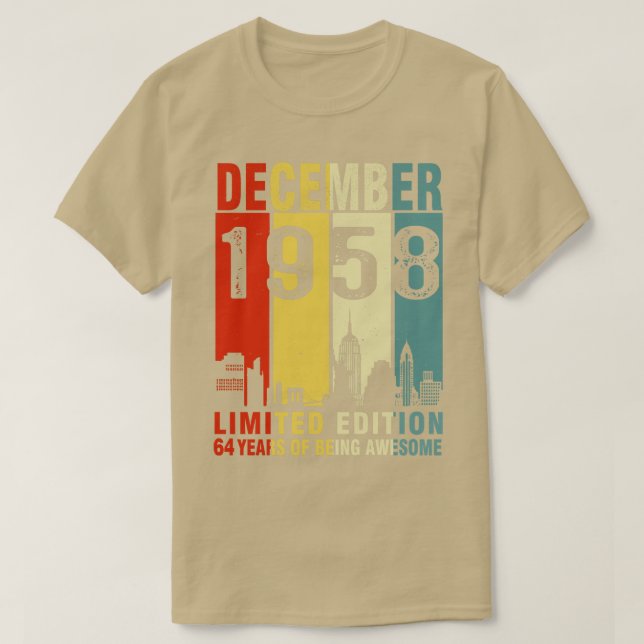 1958 års Begränsad utgåva 64 år av AW T Shirt (Design framsida)