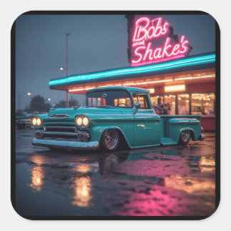 1958 Chevrolet 3100 Apachee Fyrkantigt Klistermärke
