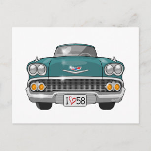 1958 Chevrolet Impala Vykort