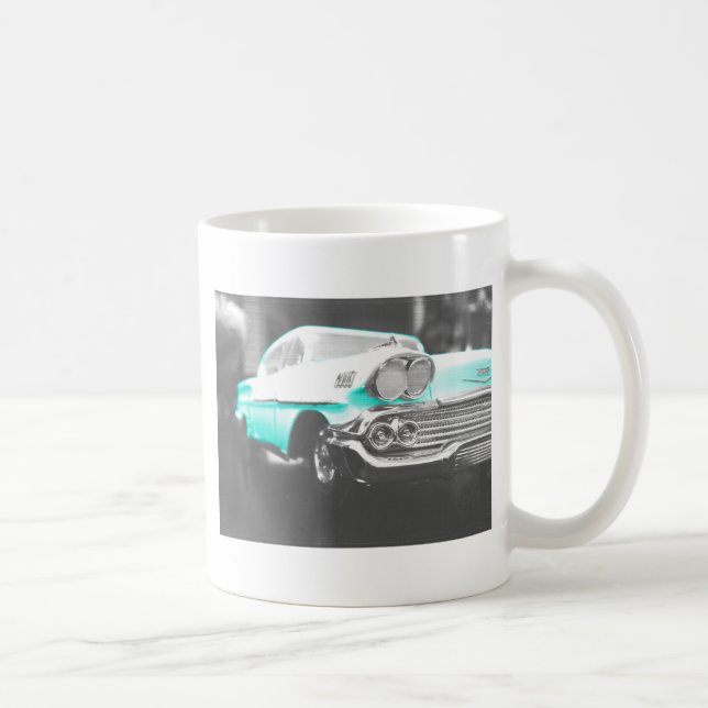 1958 chevy impala ljust blå klassisk bil kaffemugg (Höger)